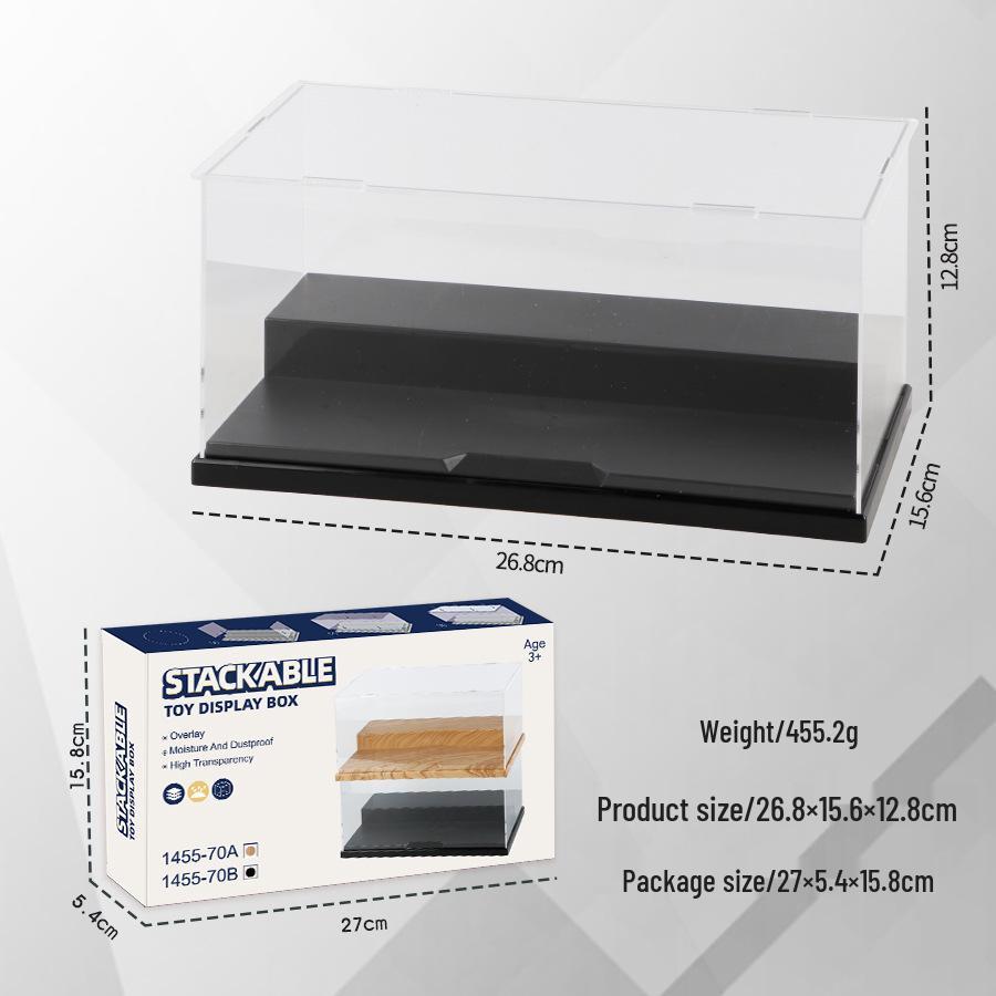 Stackable Minifigure Display Box for Lego - Transparent, Dustproof, Three-Layer Storage, No Assembly Required.