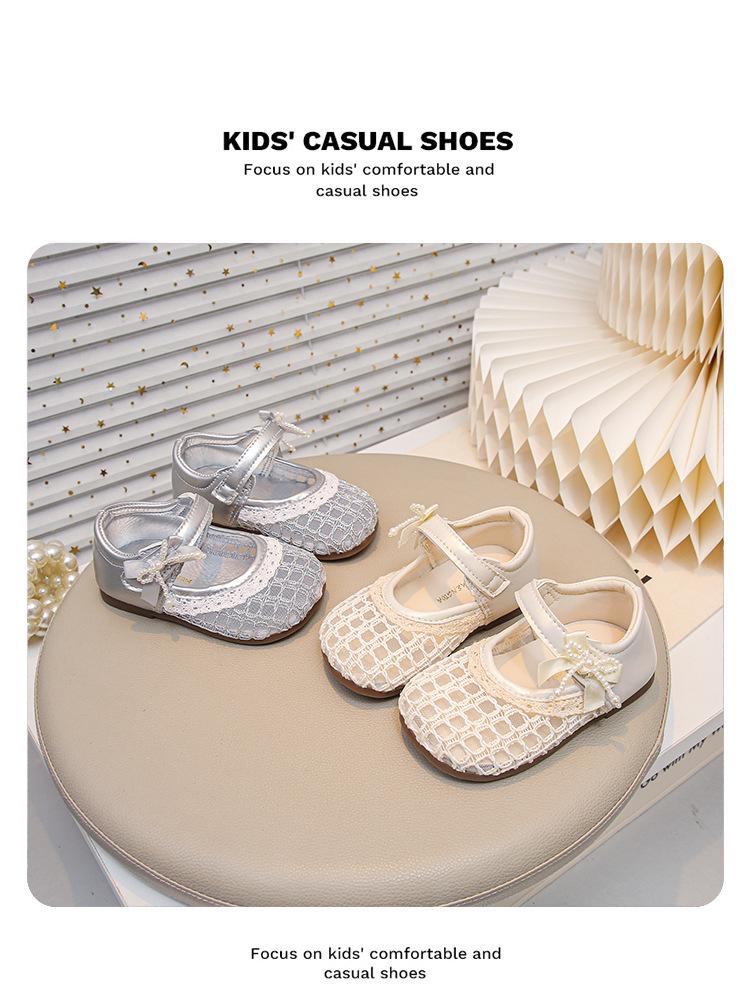 Lace Princess Girls' Korean Style Mary Jane Performance Sandals - Soft Sole Spring/Summer Baby Walker Shoes