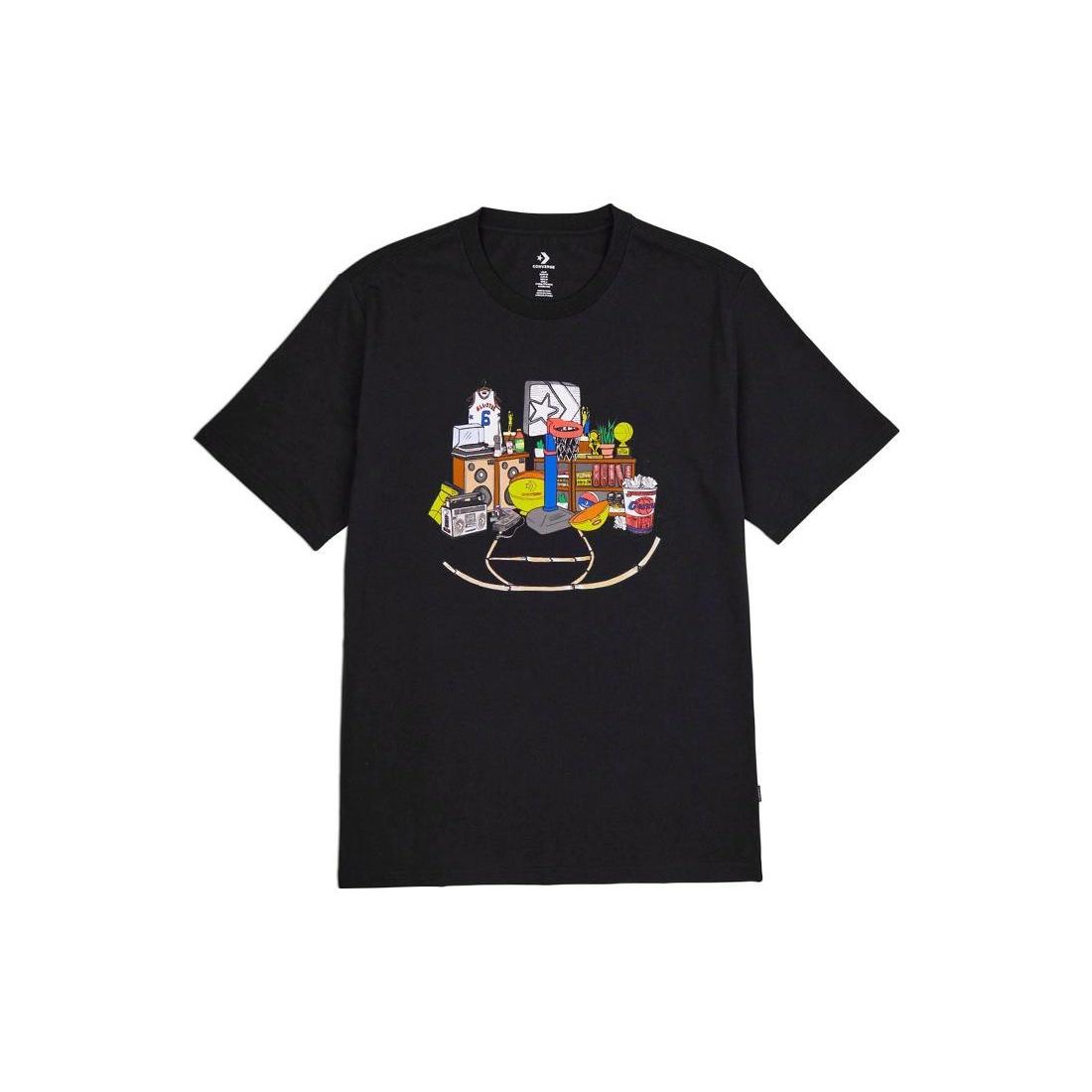Converse Throwback T-Shirt Asia Sizing Black Men s 10023259-A01 L