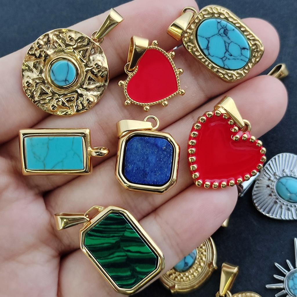 Olivia Custom DIY Thousands of Design Fashion Jewelry Enamel Pendant Gold Plated Stainless Steel Charms for Jewelry DIY Making