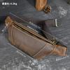 Marsupio da Uomo in Pelle Crazy Horse Borsa a Tracolla in Pelle Douyin Borsa Multifunzionale da Petto per Sport all'Aperto Marsupio da Donna per Telefono Cellulare
