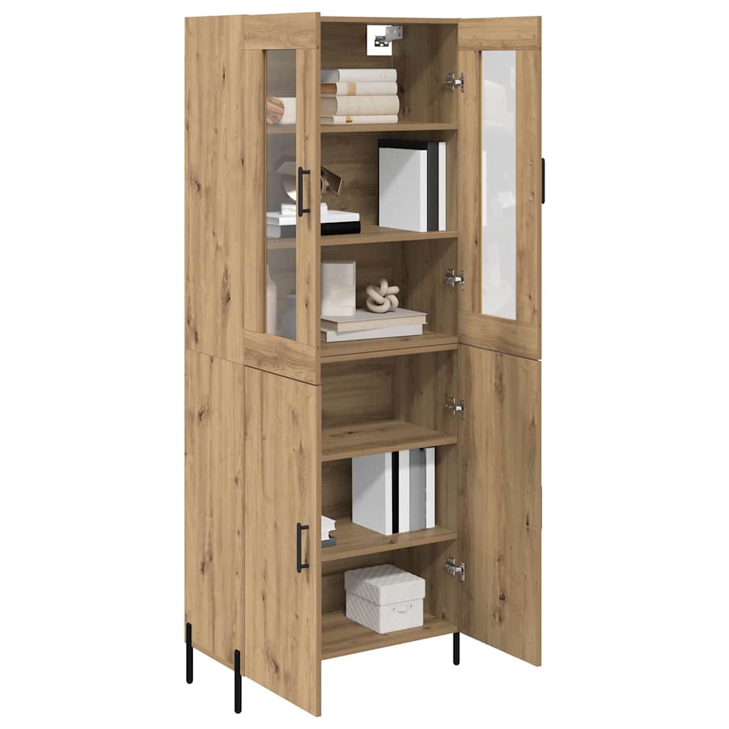 Highboard in Artisan Oak Finish 69.5 x 34 x 180 cm Engineered Wood