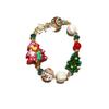 Christmas Bracelet Cute Santa Claus Gingerbread Man Bracelet Christmas Eve Gift Girlfriend Bracelet Jewelry Bangles for Women