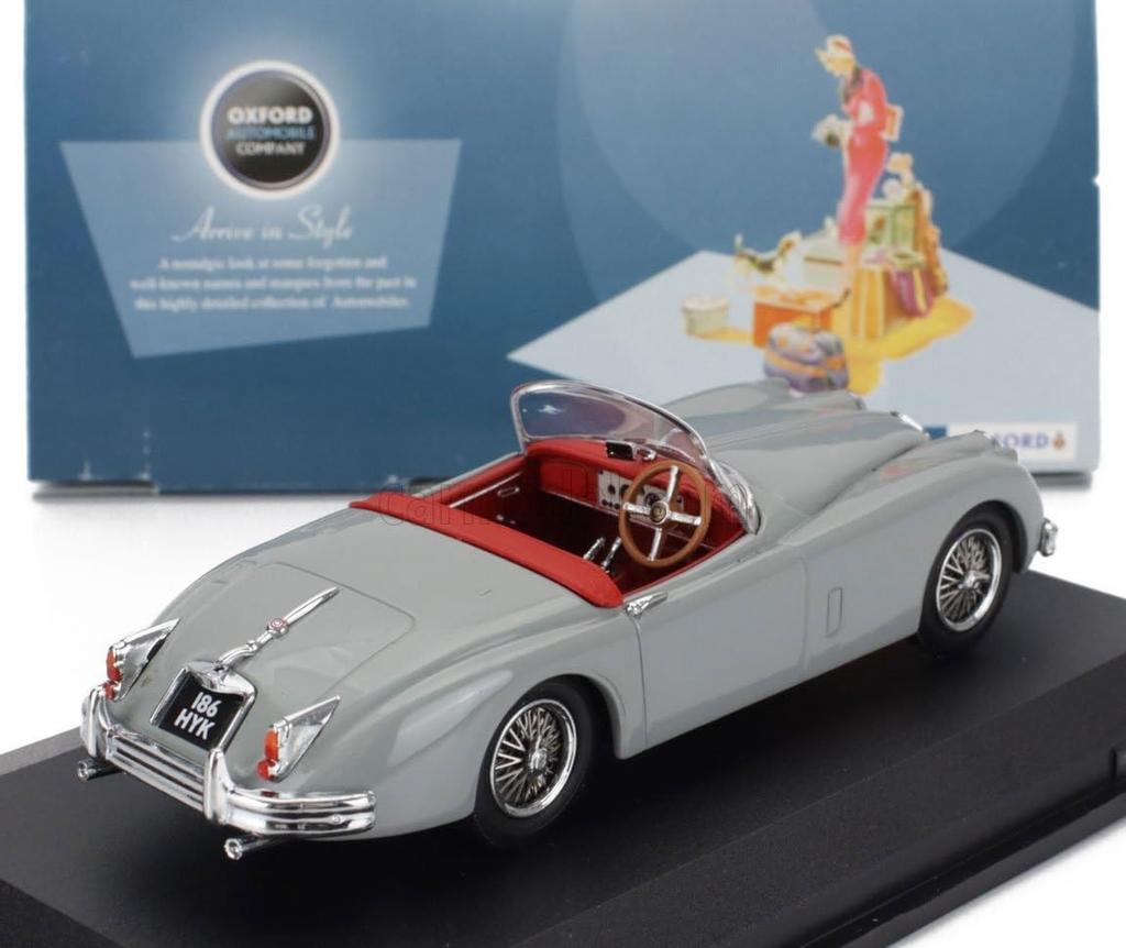 Oxford Jaguar 1/43 XK 150 Roadster Diecast Model (Light Gray) [Parallel Import]