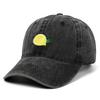 American Style Lemon Embroidery Baseball Cap, Retro Washed Duckbill for Men & Women, Outdoor Travel Sun Protection