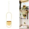 Minimalists Golden Hanging Planter With Adjustable Chain Corrosions Resistant for Home Office Decoration