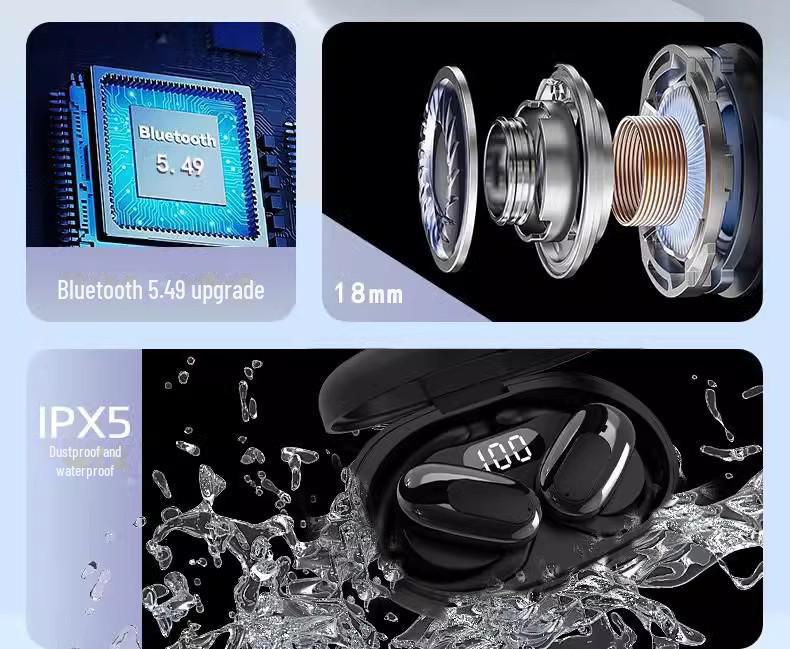 Berlin True Wireless Ear-hook Bluetooth Sports Headphones: Non-In-Ear, Ultra-Long Battery Life, High-End Sound Quality.