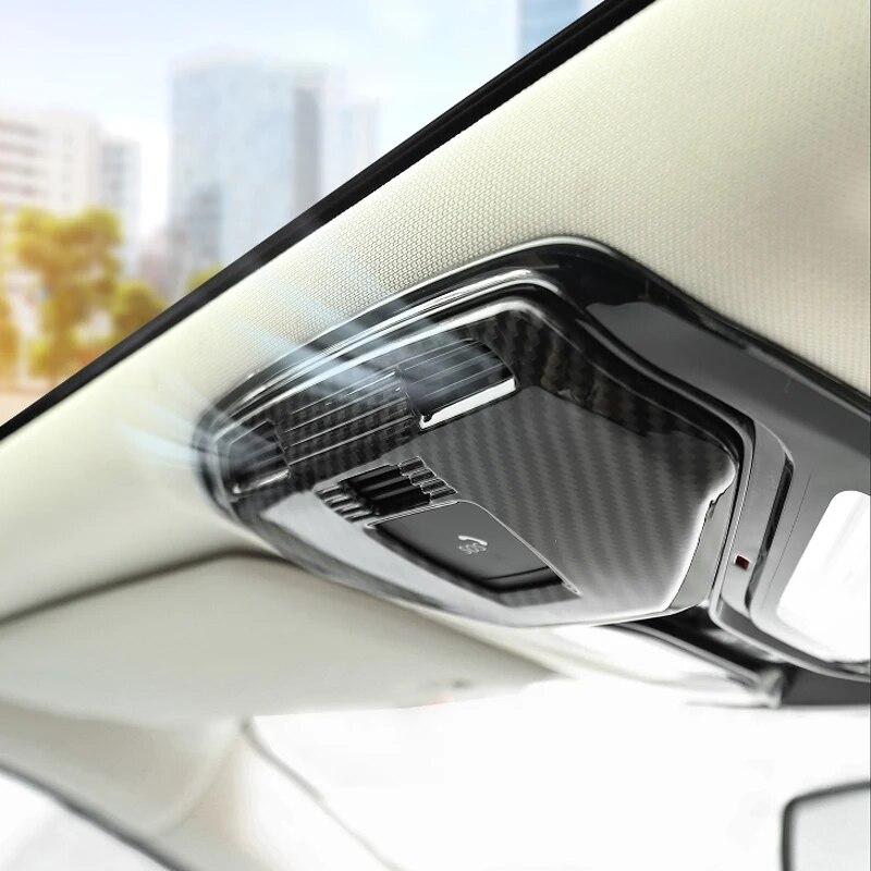 Auto-Innenraum vorne Leselichtrahmen Kohlefaser ABS Dekoration Abdeckung Aufkleber Autozubehör für BMW 3er G20 G28