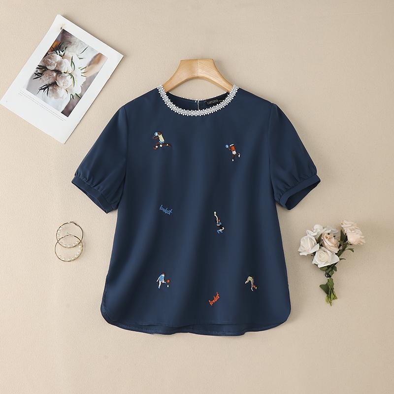 ZANZEA Women Summer Casual Round Neck Short Sleeve Print Blouse