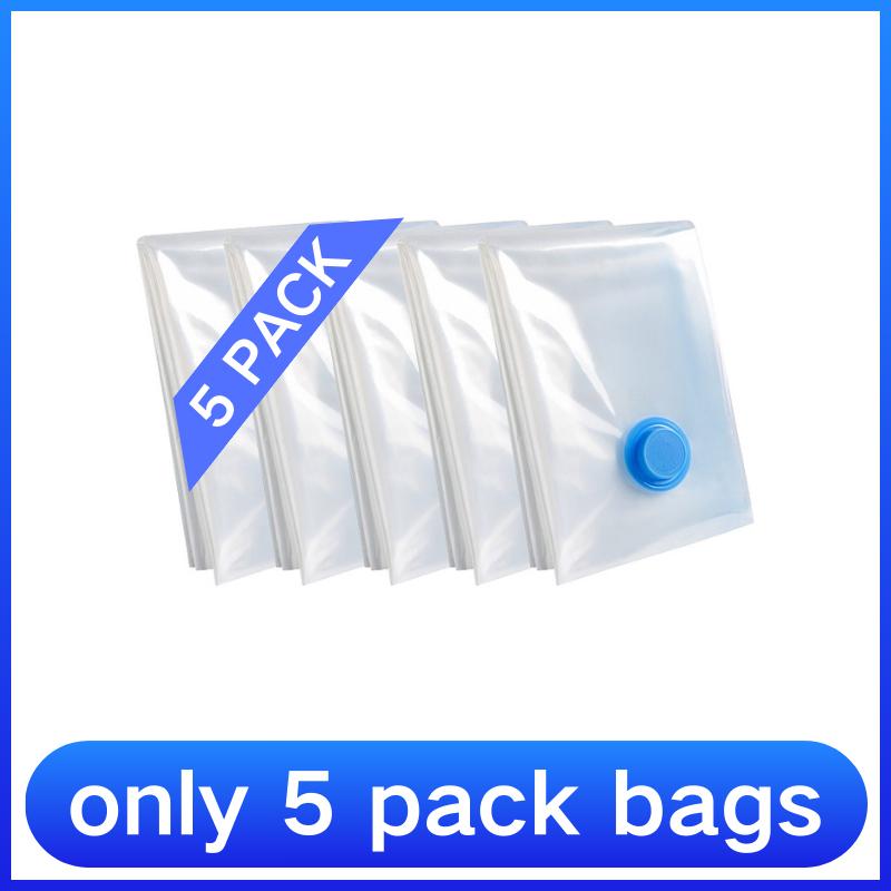 Vacuum Storage Bags With Valve Transparent Folding Compressed Space Storage Bag Travel Seal Packet Organizers For Towel Cloth