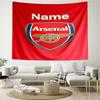 Custom Name Arsenal F.C Print Tapestry, Backdrop, Easy Setup, Ideal for Bedroom, Office & Living Room, with Aesthetic Wall Hanging Decor.