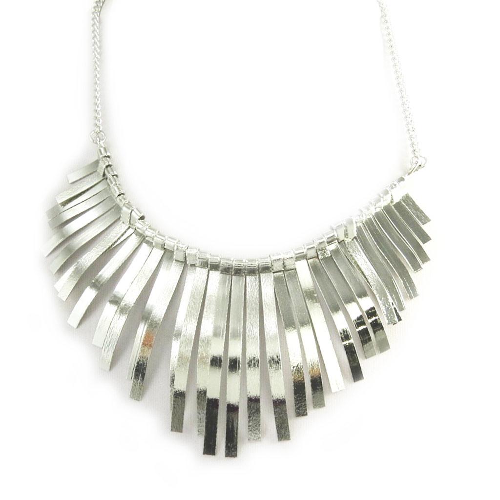 Les Trésors De Lily [M1950] - Silver 'Cléopatra' Designer Necklace
