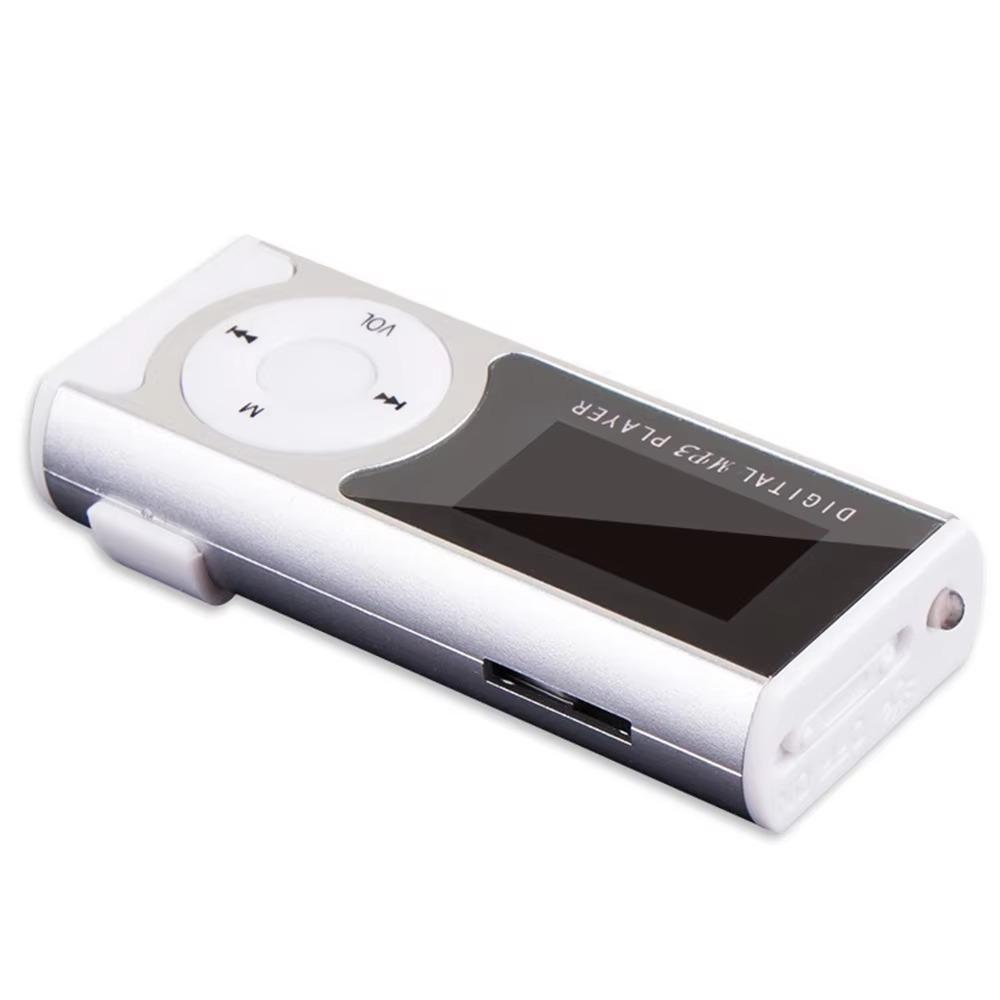 Lossless Sound Portable Mini MP3 Player with LCD Screen Card Slot USB MP3 Music Players Metal Clip Slim Student Walkman