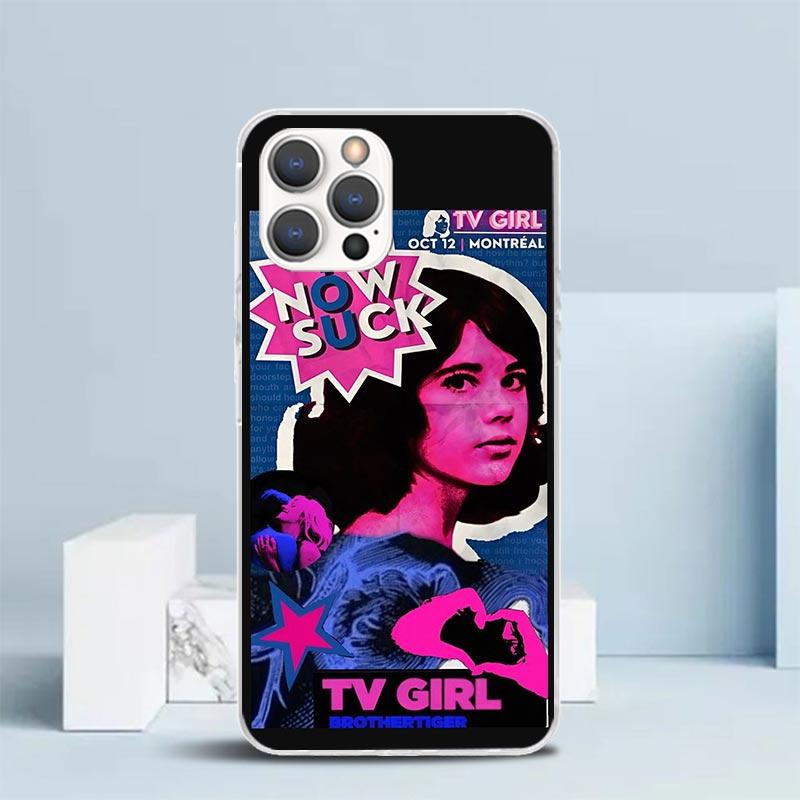 TV Girl Album Weiche Hülle für iPhone 16 17 Air 15 14 Pro Max 16E Handyhülle 13 Mini 12 11 7 SE 8 Druckmuster Passende Hüllen 16 17 Ai