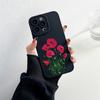 Poppy Flower Bloom Phone Case Black Color For iPhone 7 8 Plus SE2 13 12 11 14 Pro Max X XR XS Soft Silicone Cover Funda Shells