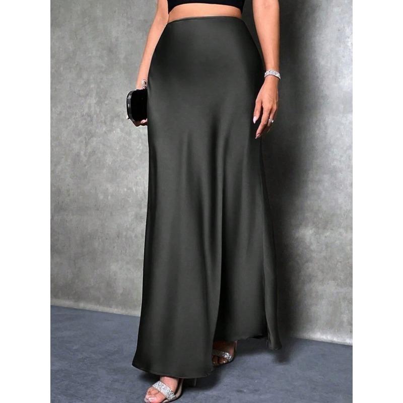 Moda Primaverile da Donna Nuova Gonna Lunga Semplice