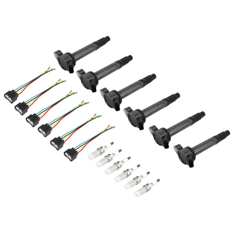 Artudatech 6 Ignition Coils+Connectors+Spark Plug UF487 90919-02251 For Toyota Sienna 3.5L