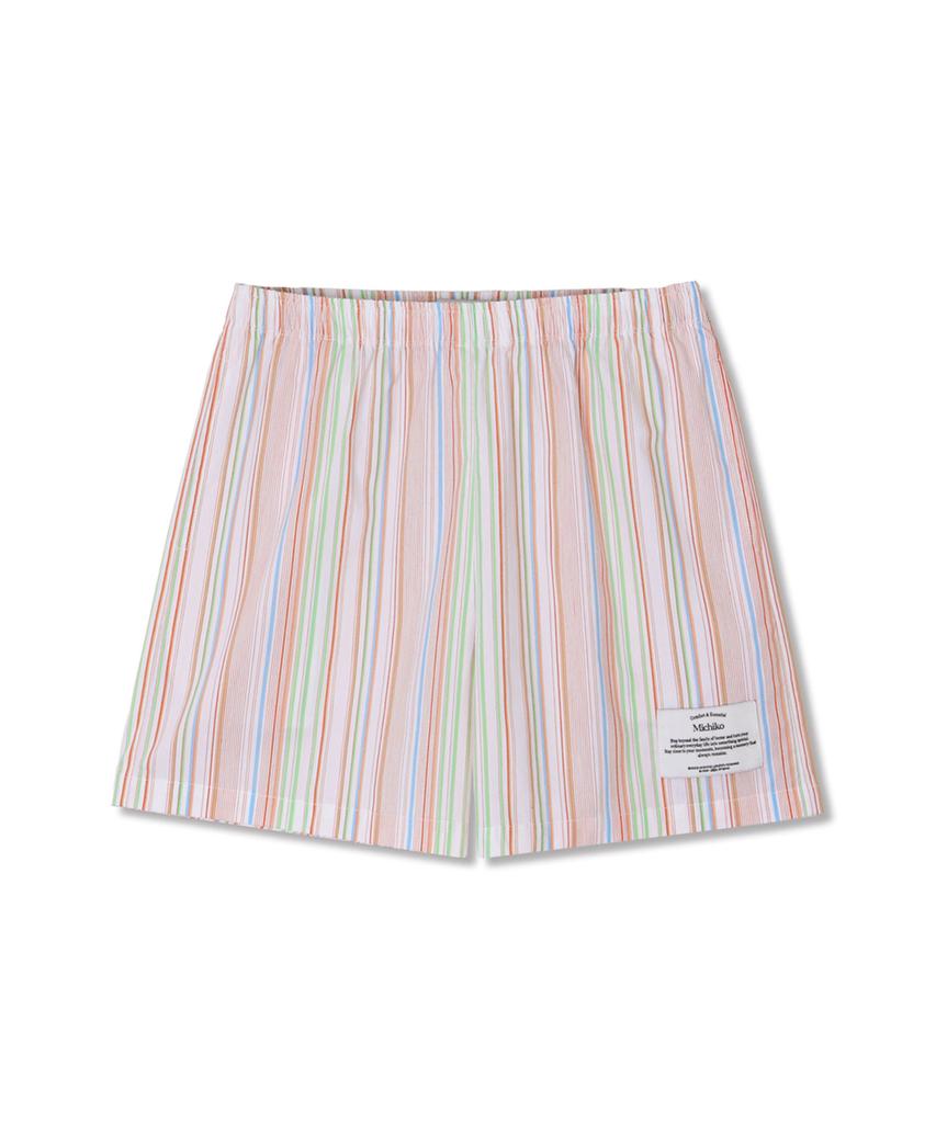 Michikoleondeonkosino Lazy One-Mile Shorts Red Green Stripe
