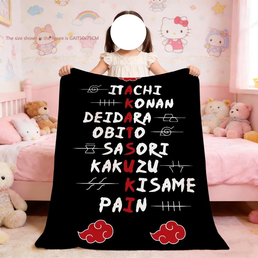 N-Naruto Rote Wolke A-Akatsuki Decke Für Weiche Überwurfdecke für Picknick Bett Sofa Zuhause Schlafzimmer Gemütlich Warm Bequem