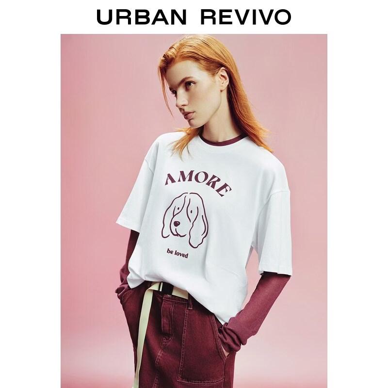 UR2026 Women s Cute Pet Print Cotton T-Shirt XL