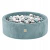 Dry Ball Pit 90X30 For Children Blue Corduroy 200 Balls Misioo