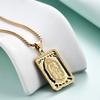 Stainless Steel Vintage Virgin Mary Pendant Believer Necklace, Men'S Religious Prayer Pendant Necklace