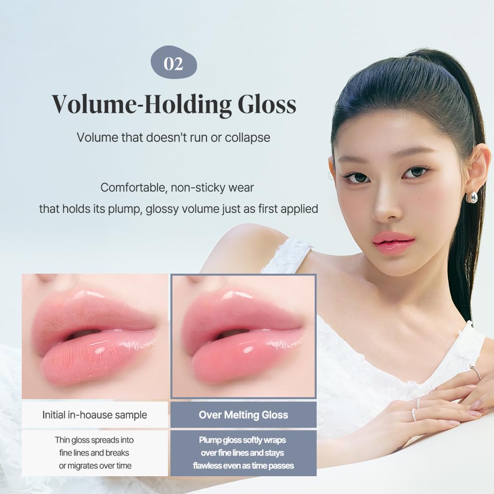 Heart Percent Dote On Mood Über Schmelzendem Gloss, 3,8ml, #06 Plum Noir, für ein voluminöses Aussehen und hochhaftende, glänzende Lippen.