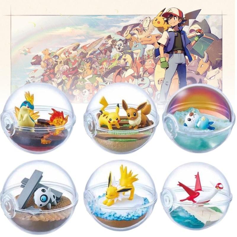 Charming Pokemon 6pcs Poke Ball Toy Doll Models For Unique Tabletop Decoration