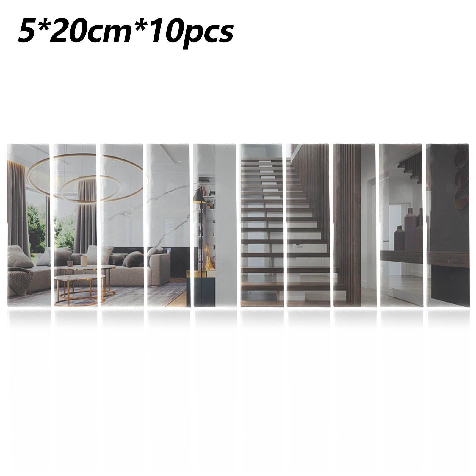 

Акриловые зеркальные наклейки на стену Длинные полосы Наклейки на стену серый