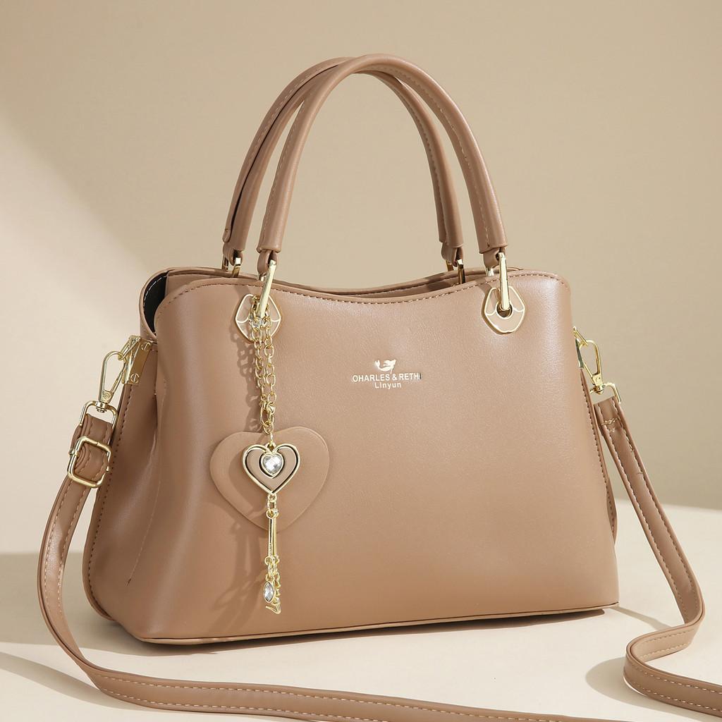 Elegant Pu Leather Tote Bag For Middleaged Women With Spacious Storage For Daily Use
