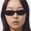 Flat oval sunglasses black
