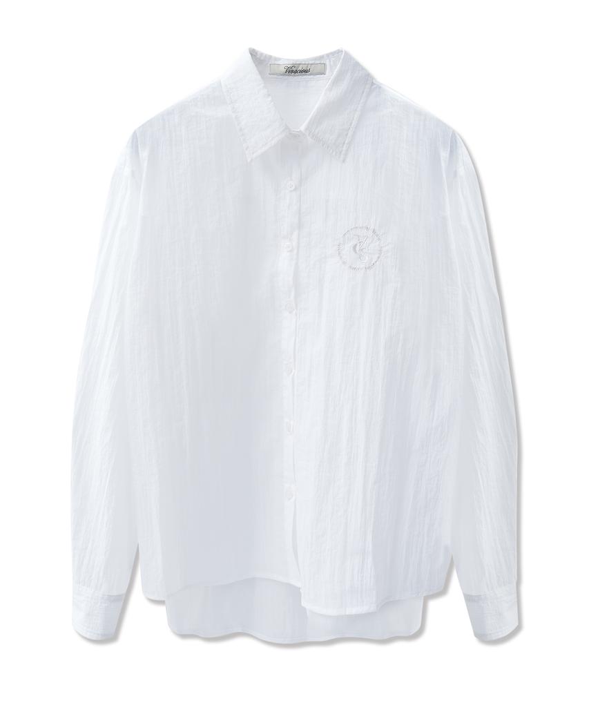 VIVACIOUS Winnie Solid See-Through Shirt_4 Colors