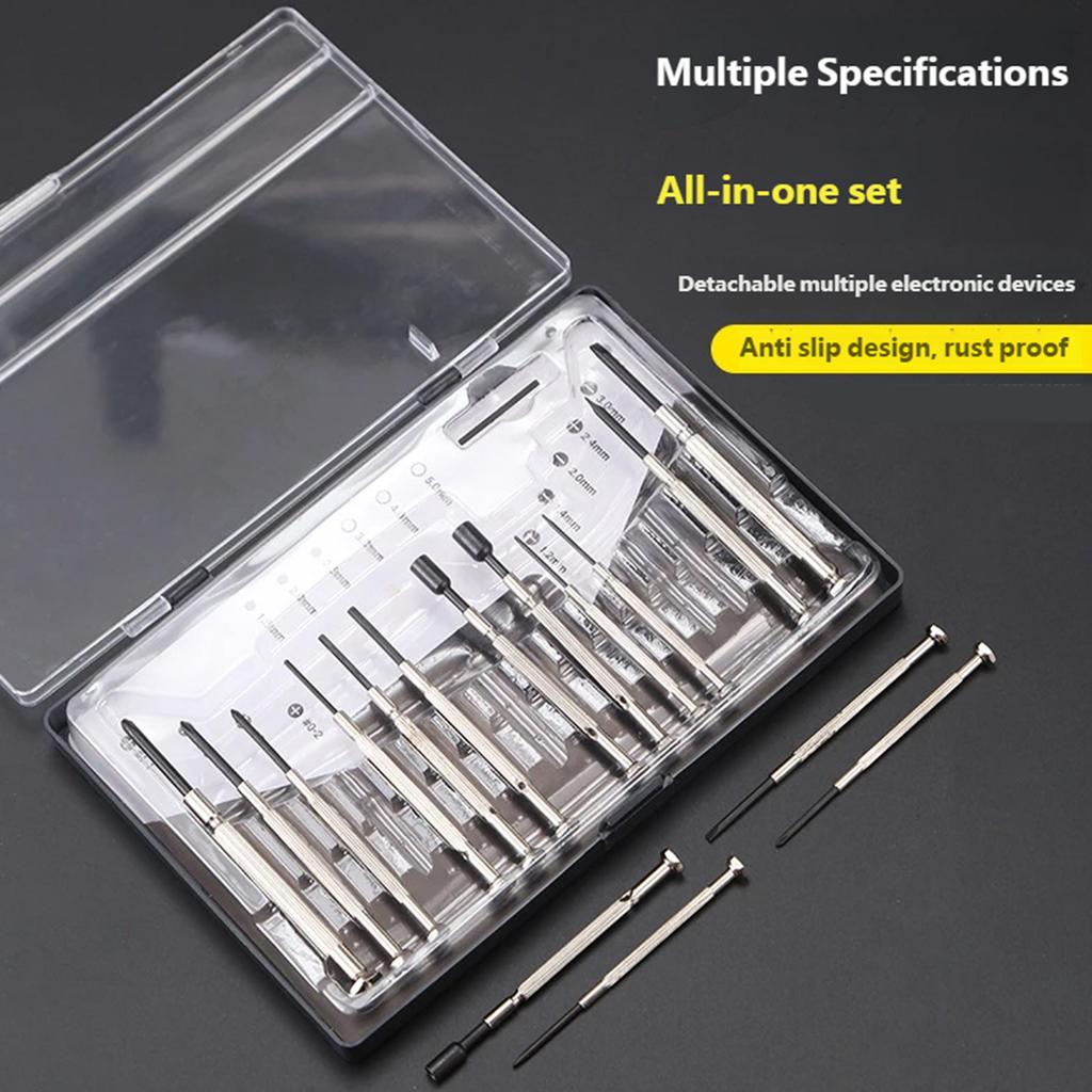 Professional Mini Precise Screwdriver Kit For Jewelry Eyewear Mobile Devices Secure Fit Ergonomic Handle Phone Repair