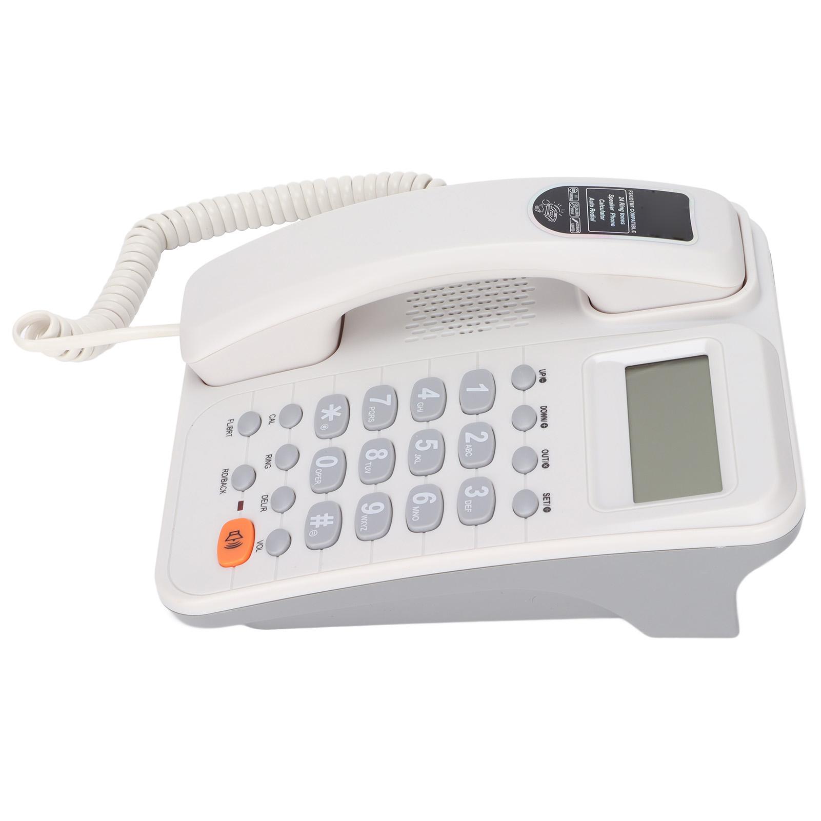 

KXT2029CID Офисный телефон Офис Отель Дом Фиксированный Стационарный Поддержка Бесплатный Интерфейс Расширения Батареи(белый ) белый