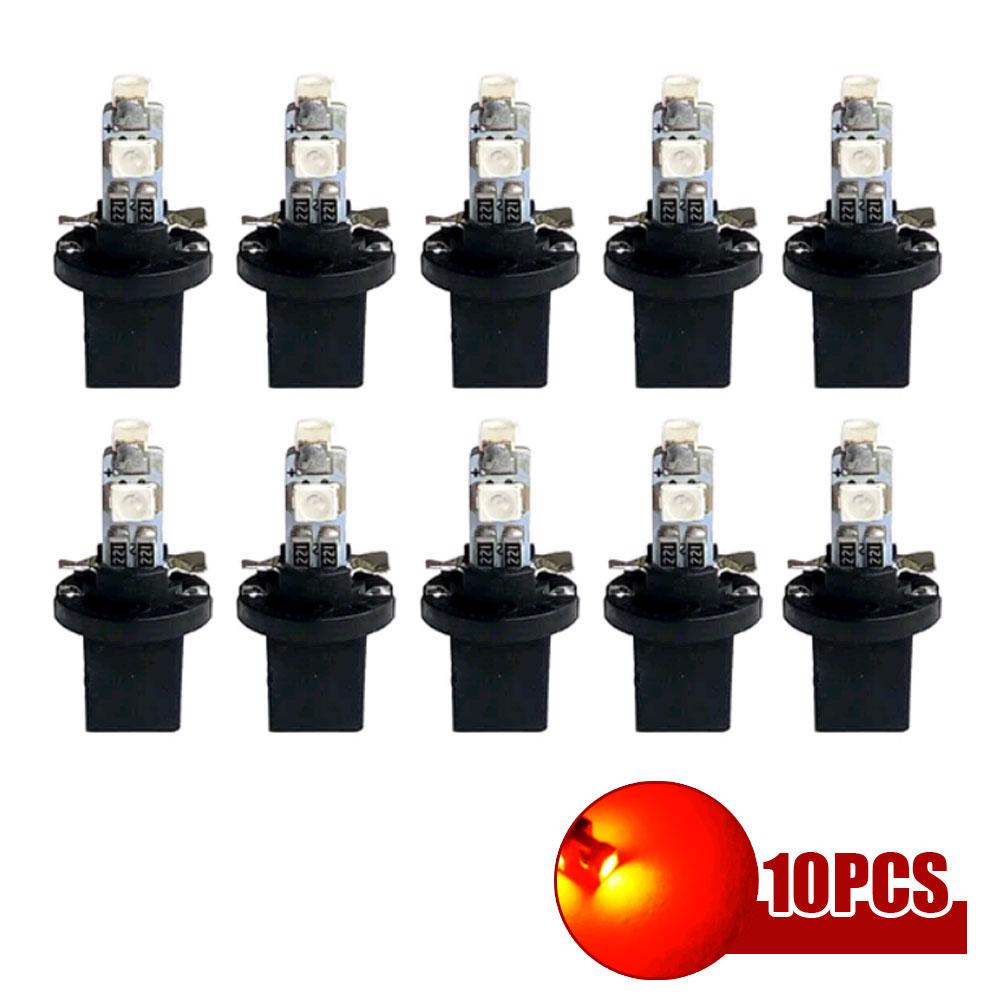 10pcs Car T5 B8.5 Led Dashboard Lights Car Instrument Panel Decorative Lamp Car Instrument Lighting Bulb Auto Light Accessories