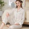 Silk Pajama Set For Women Spring Summer Light Breathable Lounge Sleepwear For Home Use