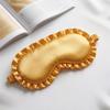 Breathable Silk Ruffle Sleep Eye Mask Soft Texture Blackout Eye Patches  For Woman