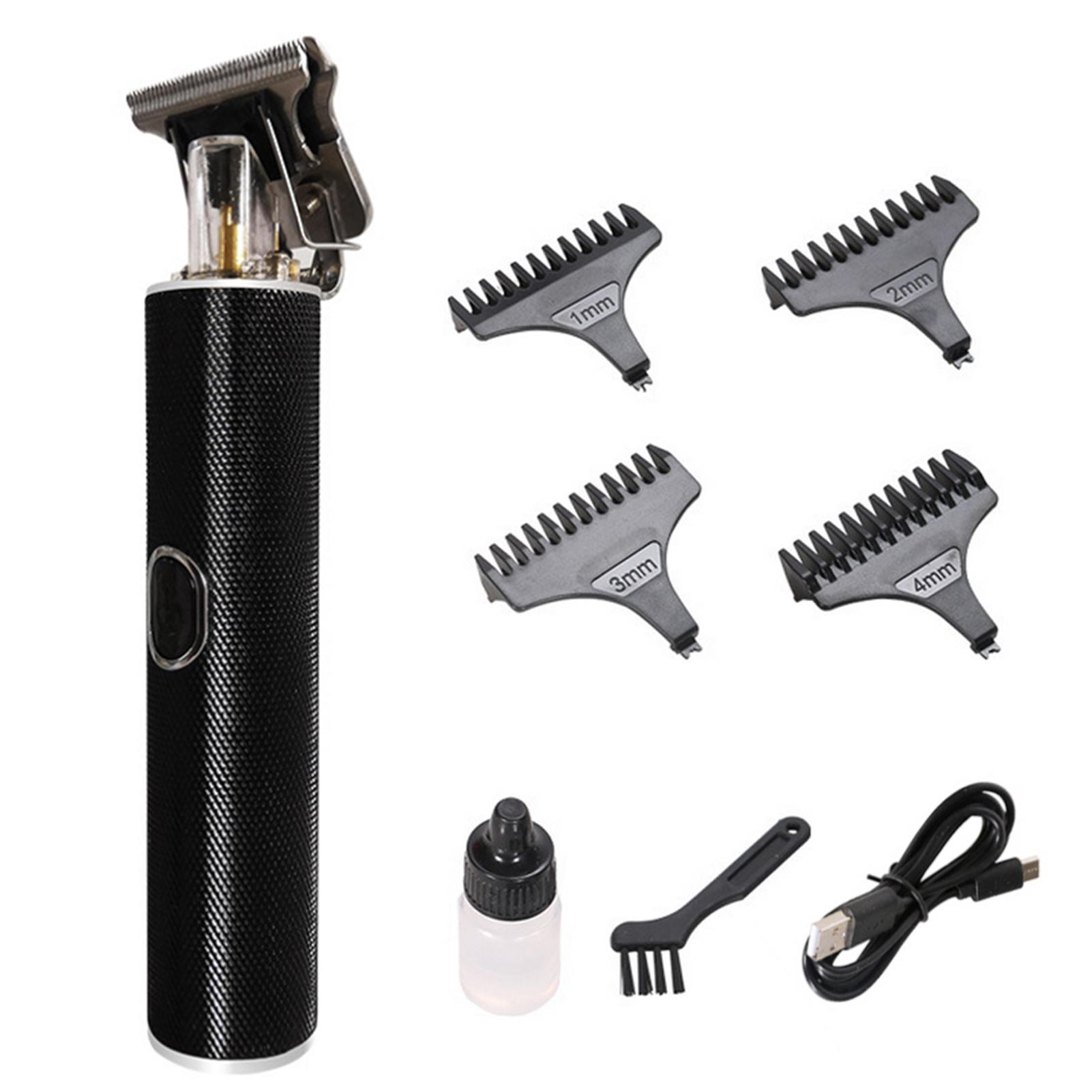 

USB перезаряжаемый беспроводной триммер для волос с 4 головками, профессиональная электрическая машинка для стрижки бороды