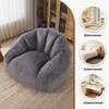 Sitzsack für Erwachsene, flauschiger Loungesessel aus Kunstfell, vakuumverpackt und montagefrei, für Wohnzimmer, Schlafzimmer, Balkon - Groß (Hellgrau)