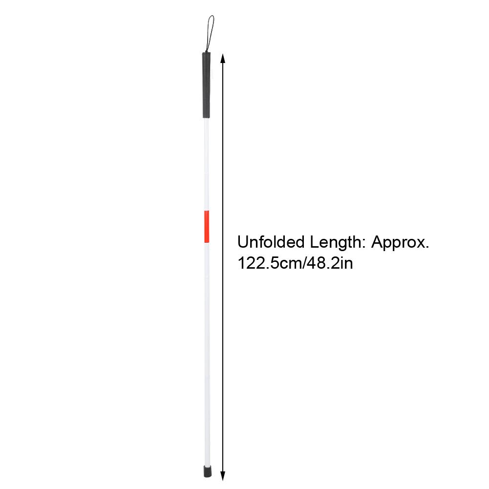 Portable Folding Blind Walking Stick Aluminum Alloy Reflective Blind Elderly Guide Cane