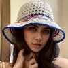 Fashionable Striped Crochet Fisherman Hat | Breathable And Lightweight, Perfect For Outdoor Leisure