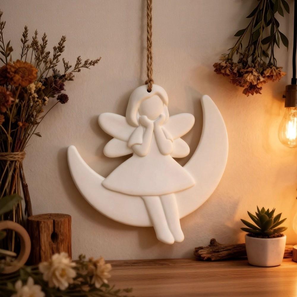 Little Girl Star Pendant DIY Resin Mold Little Angel Home Decoration Plaster Silicone Mold DIY Resin Craft Angel Plaster Mold