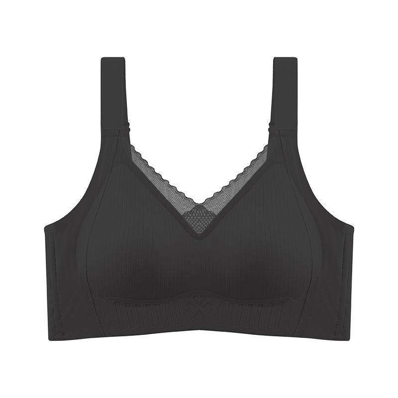 Underwear women's secondary breasts gather to prevent sagging, no steel ring, no trace, upper support adjustment type, large chest and small chest bra