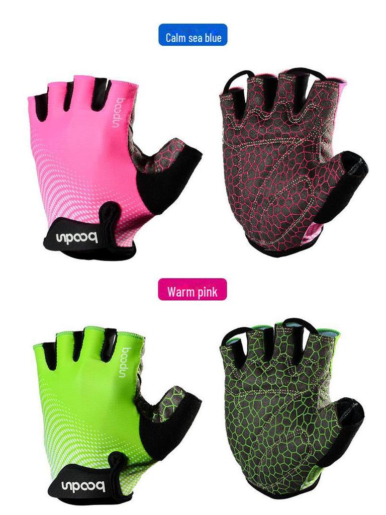 Boden Halkfria Silikon Fitnesshandskar - Halvfinger, Anti-Hårdhud för Utomhusträning