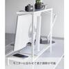 Yamazaki Monitor Riser 2-Tier White W59xD27.5xH38-65cm Tower Adjustable Monitor Stand 1302