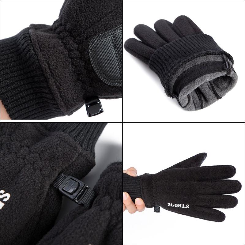 Polar Fleece Waterproof Winter Gloves Warm Windproof Gloves Waterproof Gloves Fishing Touch Screen Gloves Sports Gloves