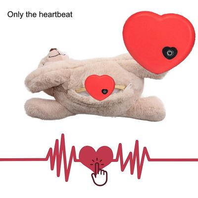 Puppy Behavioral Training Toy Electirc Plush Relief Dog Anxiety Pet Sleep Accessories Snuggle A B7H6