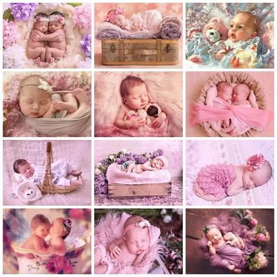 Full Drill Diamond Painting Baby Home Decor Mosaic Child Basket 5d Diy Embroidery Portrait Diamond Art