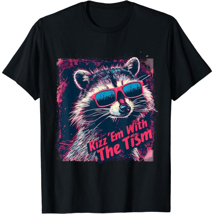 LUjiu Rizz Em with The Tism Racoon T-Shirt S