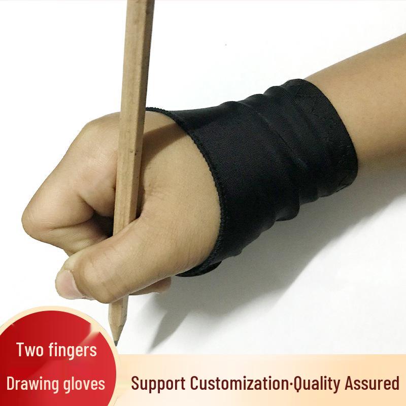 Two-Finger Fingerless Anti-Fouling & Anti-Sweat Tablet Art Gloves